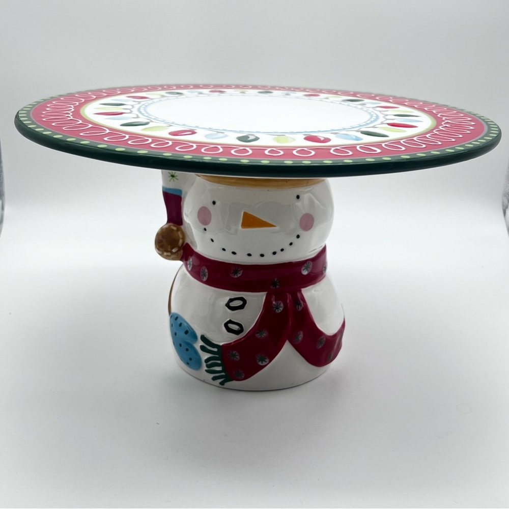 Pier 1 Snowman Cake Stand
